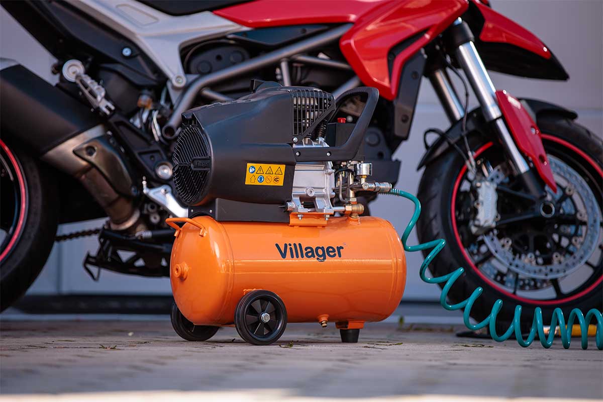 Villager VAT 24 L - Kompakter Luftkompressor mit 24 l Kessel & Öl-Schmierung - VI-007584