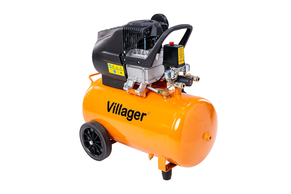 Villager VAT 50 L - Ölgeschmierter 50 l Kompressor mit 206 l/min Luftleistung & 8 bar - VI-007585