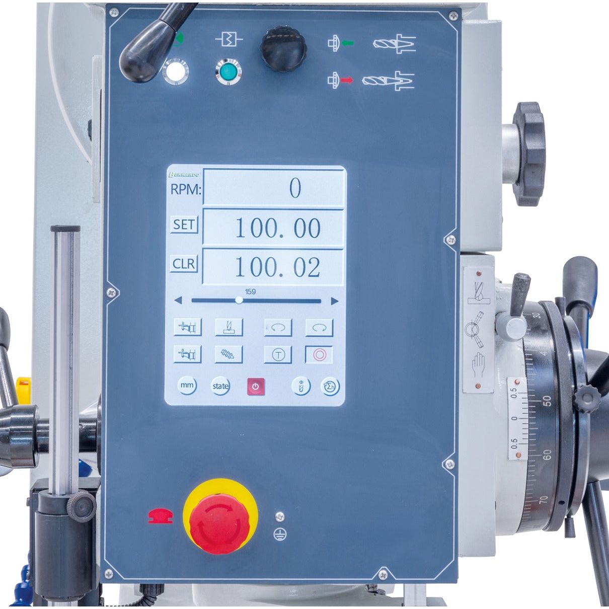 BERNARDO Getriebebohrmaschine mit stufenloser Drehzahl – Modell GB 55 SK NC Vario mit Kreuztisch *