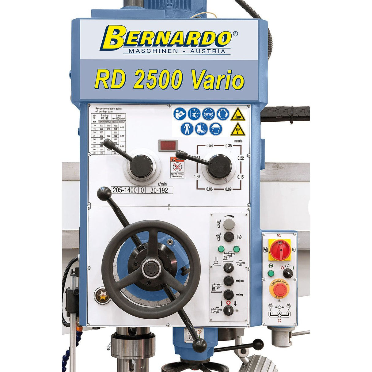 BERNARDO Radial- und Schnellradialbohrmaschine – Modell RD 2500 x 80 Vario
