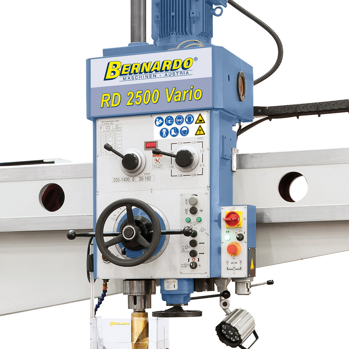 BERNARDO Radial- und Schnellradialbohrmaschine – Modell RD 2500 x 80 Vario