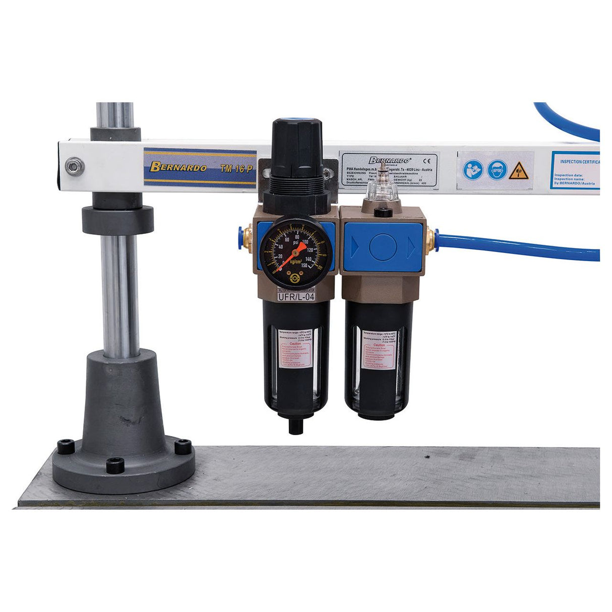 BERNARDO Pneumatische Gewindeschneidmaschine – Modell TM 16 P / R 1000