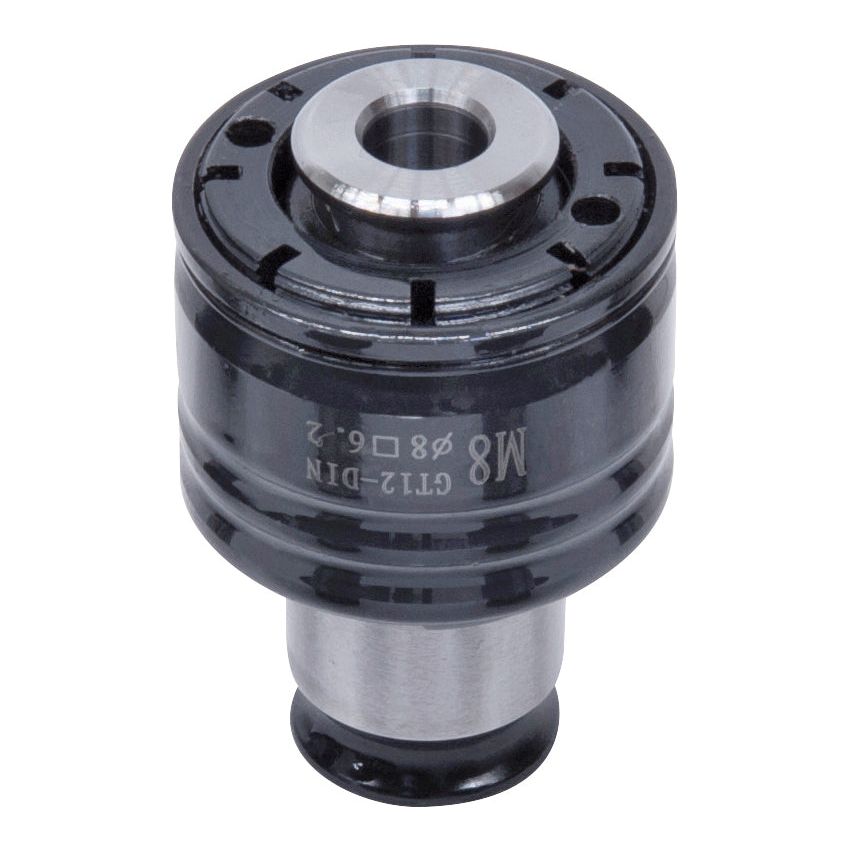 BERNARDO Zubehör für Gewindeschneidmaschine – Modell Schnellwechselfutter 19 mm GT 12, DIN 371, M8 (8 x 6,2)