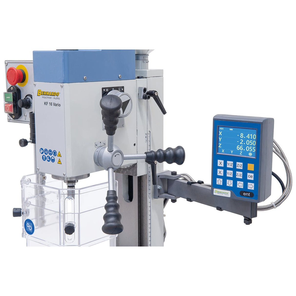 BERNARDO Bohr- und Fräsmaschine – Modell KF 16 Vario inkl. 3-Achs Digitalanzeige DT 40