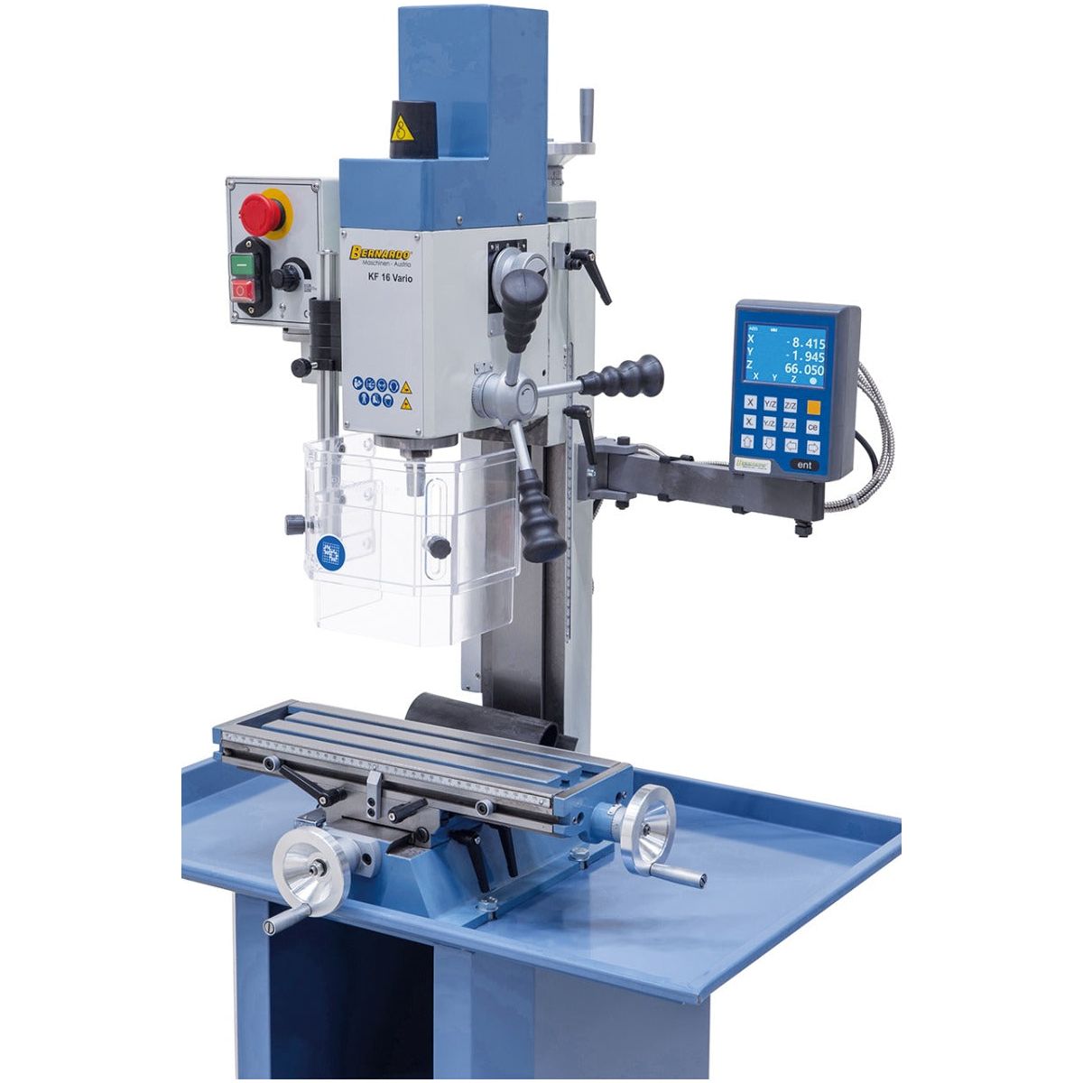 BERNARDO Bohr- und Fräsmaschine – Modell KF 16 Vario inkl. 3-Achs Digitalanzeige DT 40