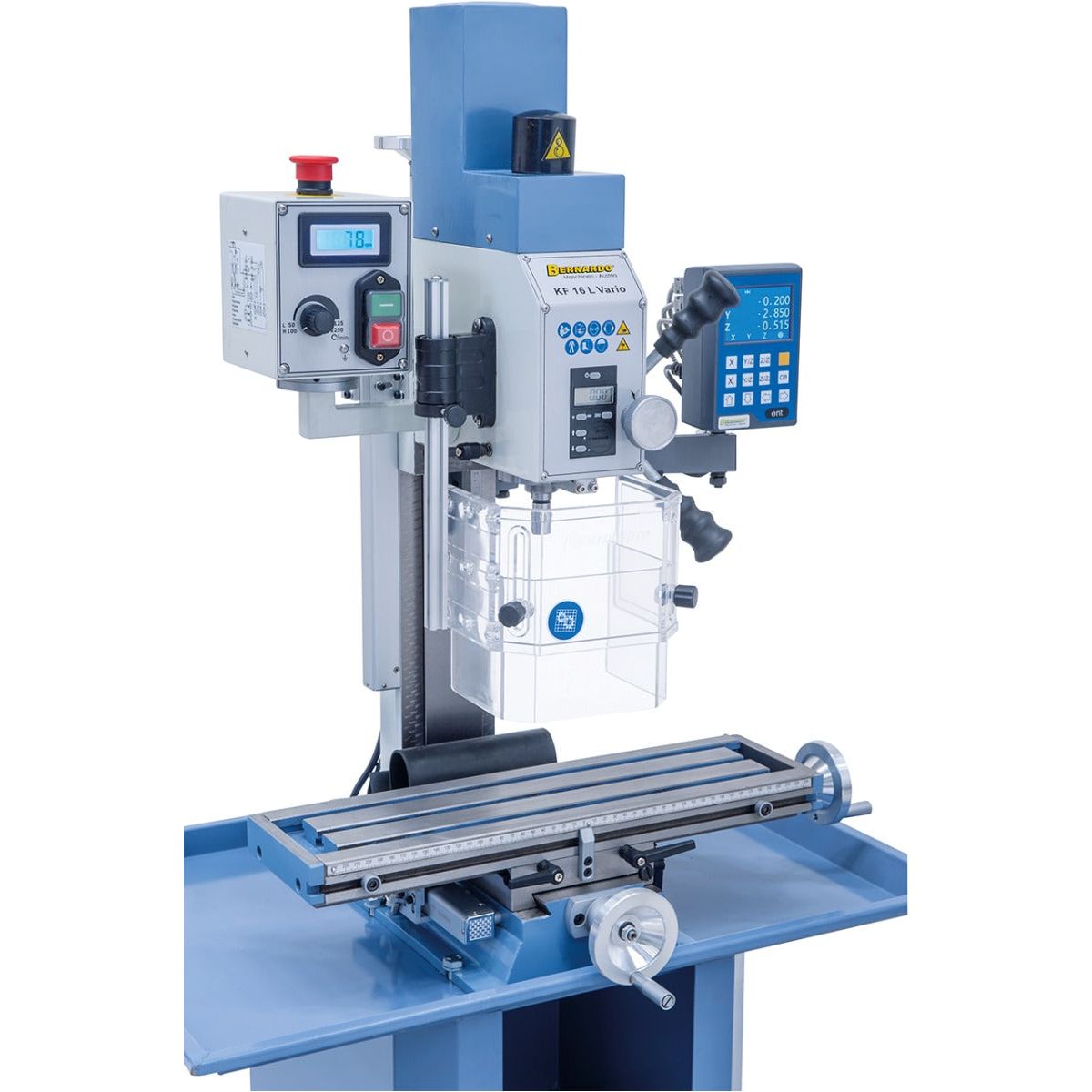 BERNARDO Bohr- und Fräsmaschine – Modell KF 16 L Vario inkl. 3-Achs Digitalanzeige DT 40