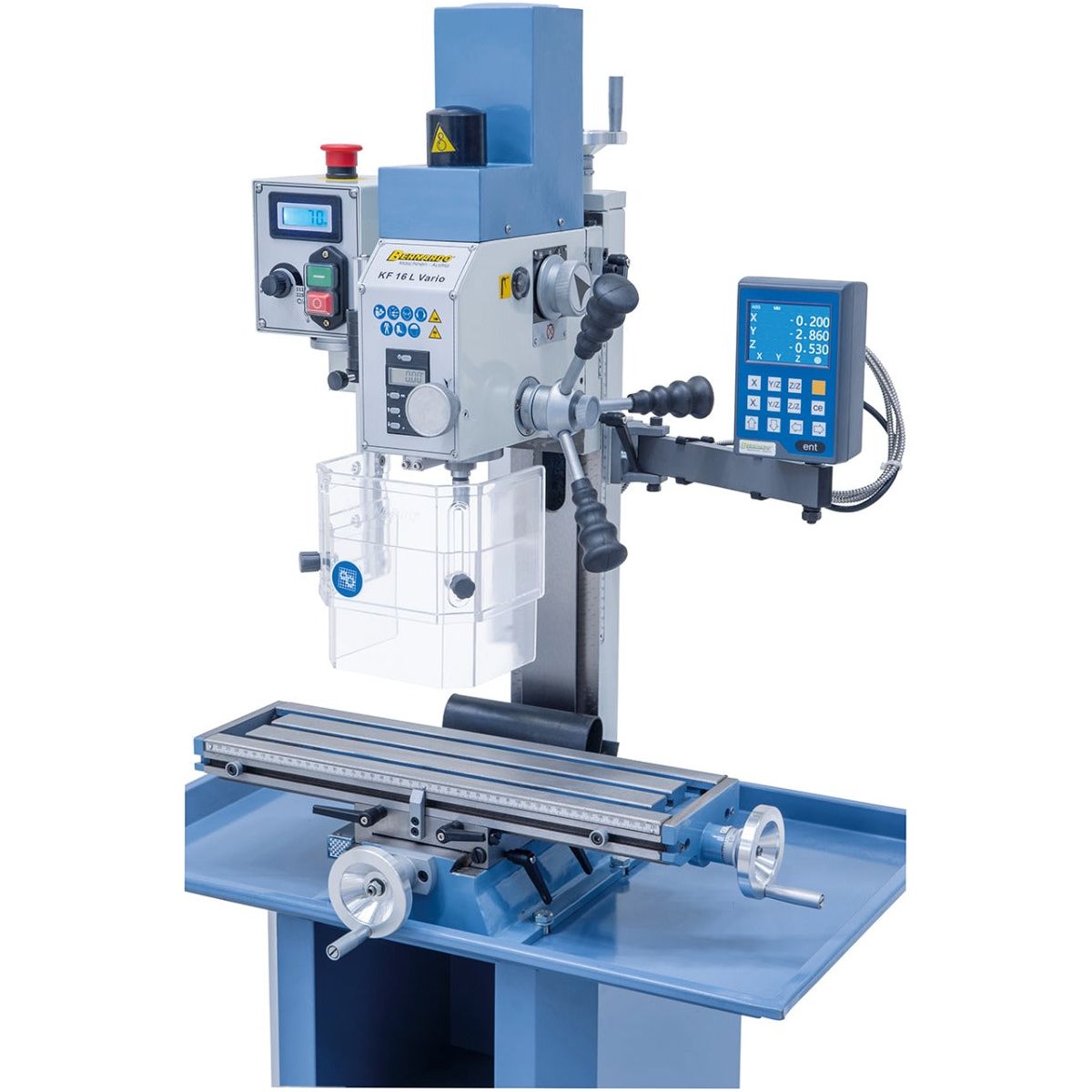 BERNARDO Bohr- und Fräsmaschine – Modell KF 16 L Vario inkl. 3-Achs Digitalanzeige DT 40