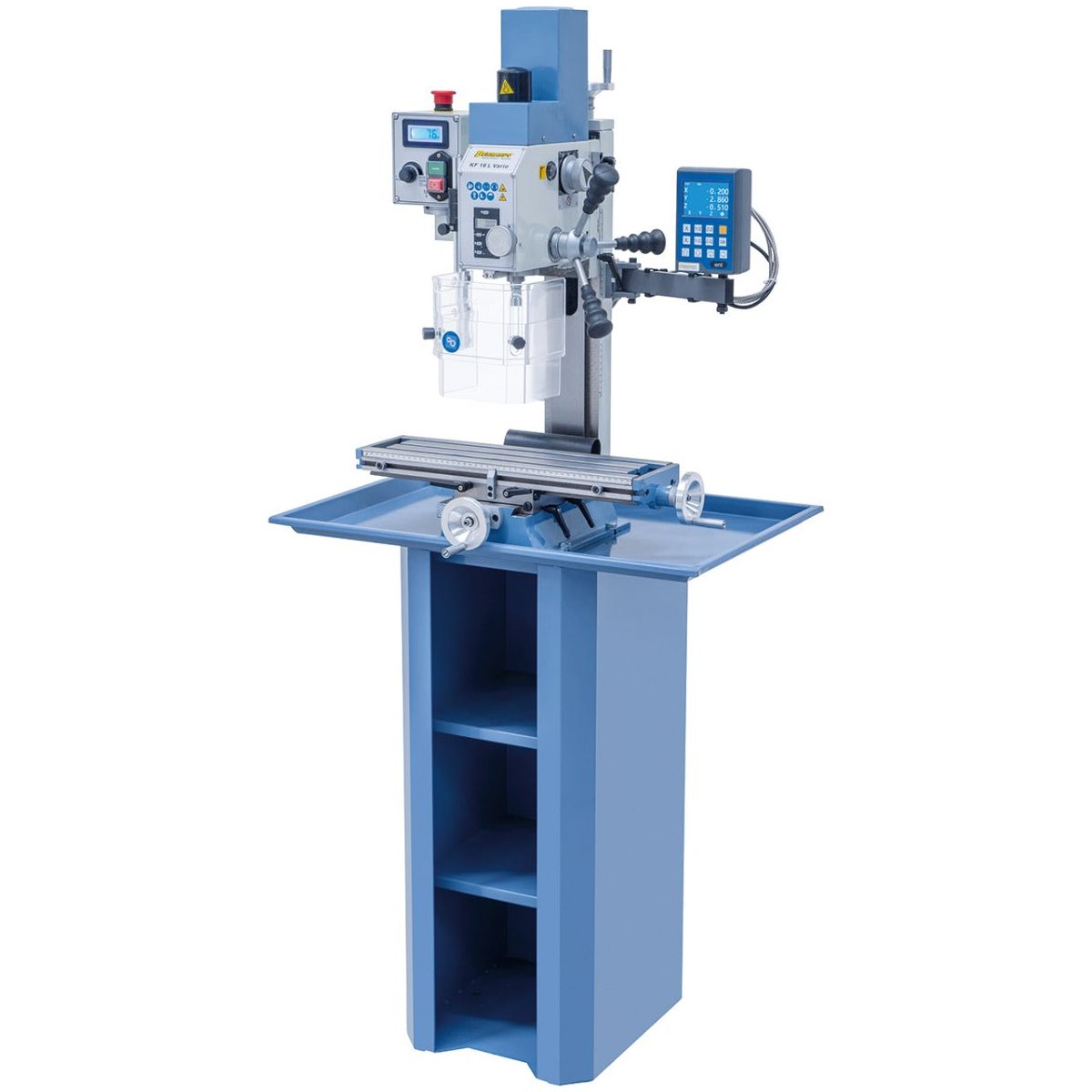 BERNARDO Bohr- und Fräsmaschine – Modell KF 16 L Vario inkl. 3-Achs Digitalanzeige DT 40