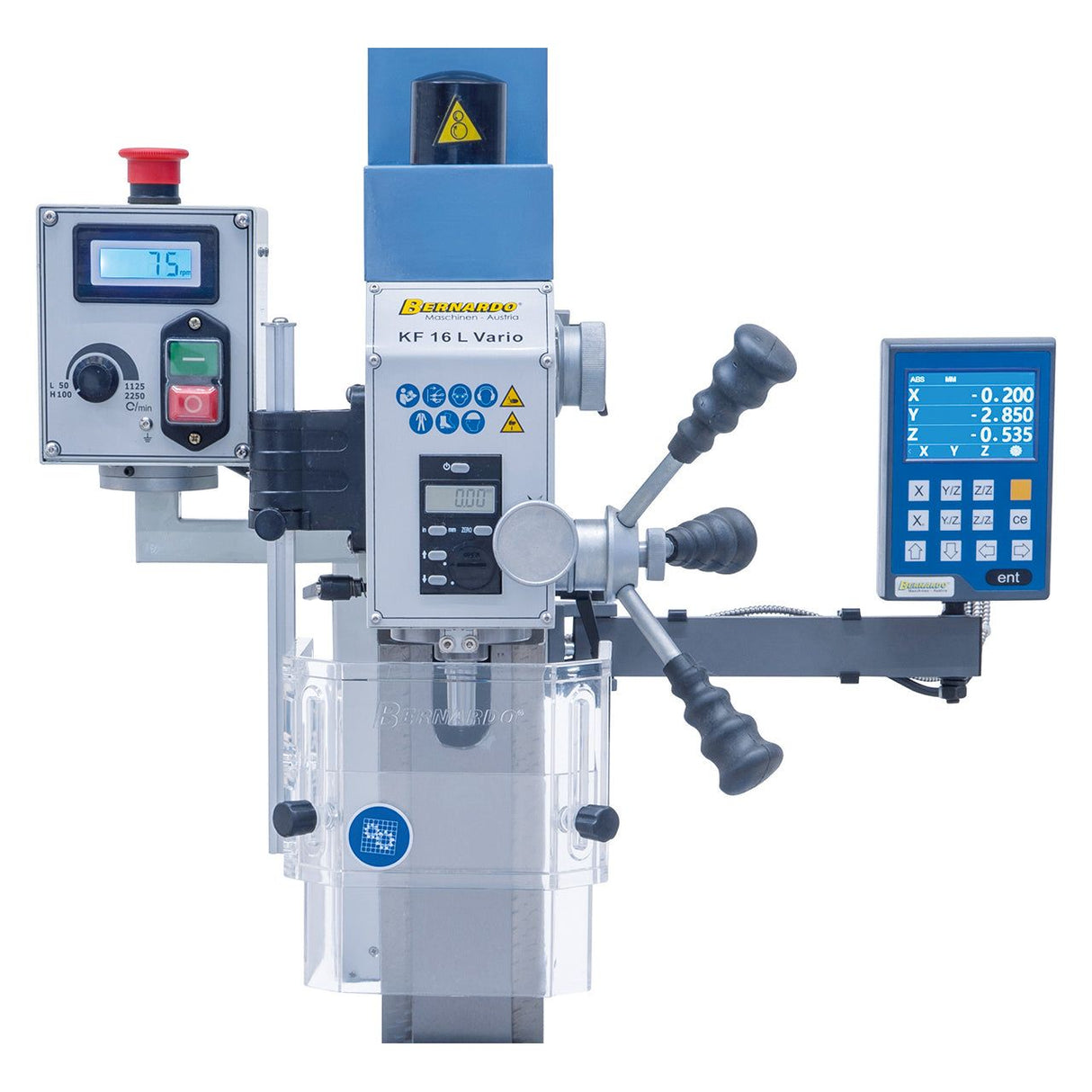 BERNARDO Bohr- und Fräsmaschine – Modell KF 16 L Vario inkl. 3-Achs Digitalanzeige DT 40