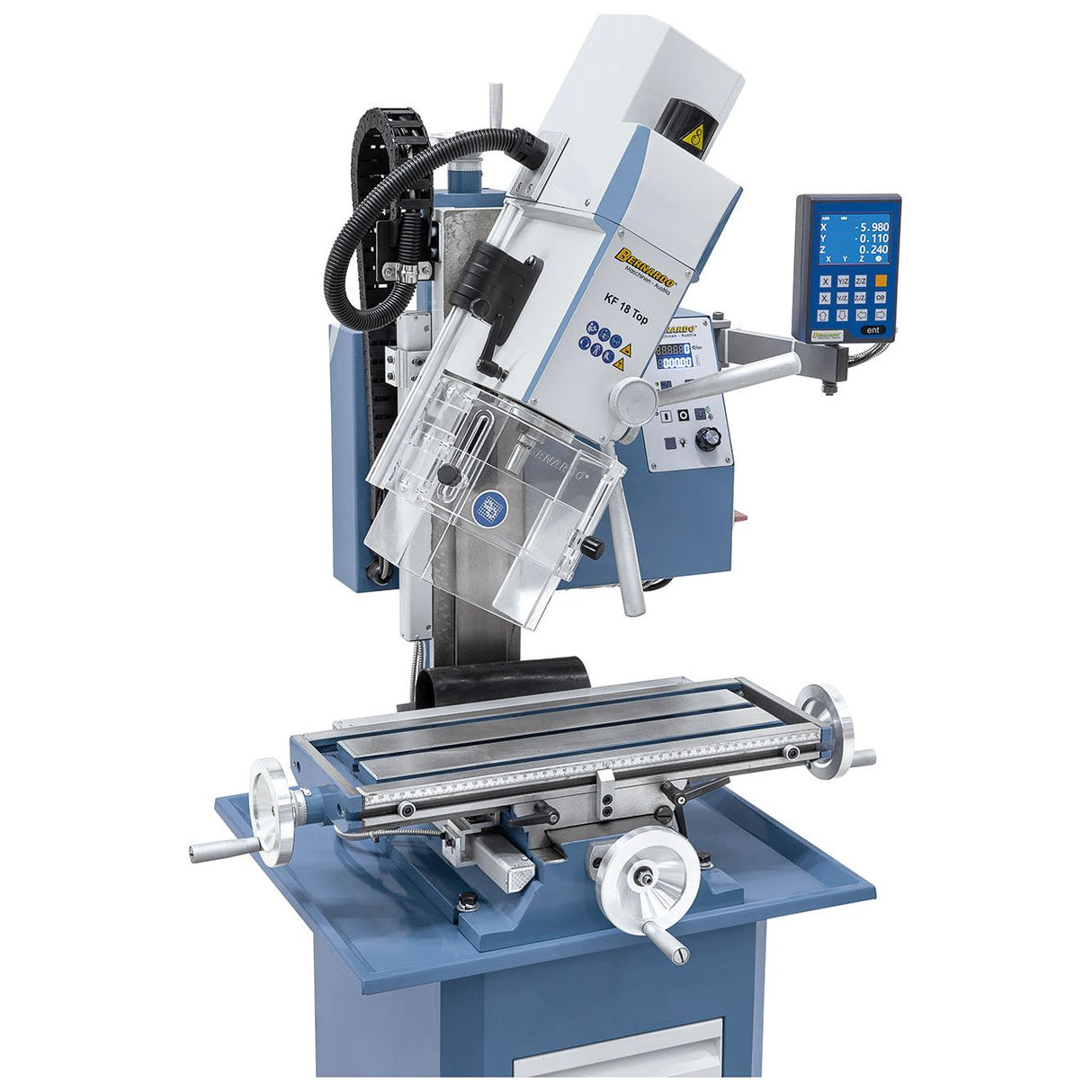 BERNARDO Bohr- und Fräsmaschine – Modell KF 18 Top inkl. 3-Achs Digitalanzeige DT 40