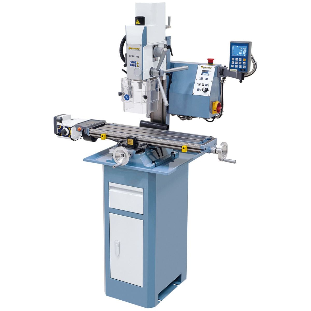 BERNARDO Bohr- und Fräsmaschine – Modell KF 26 L Top mit Vorschub inkl. 3-Achs Digitalanzeige DT 40