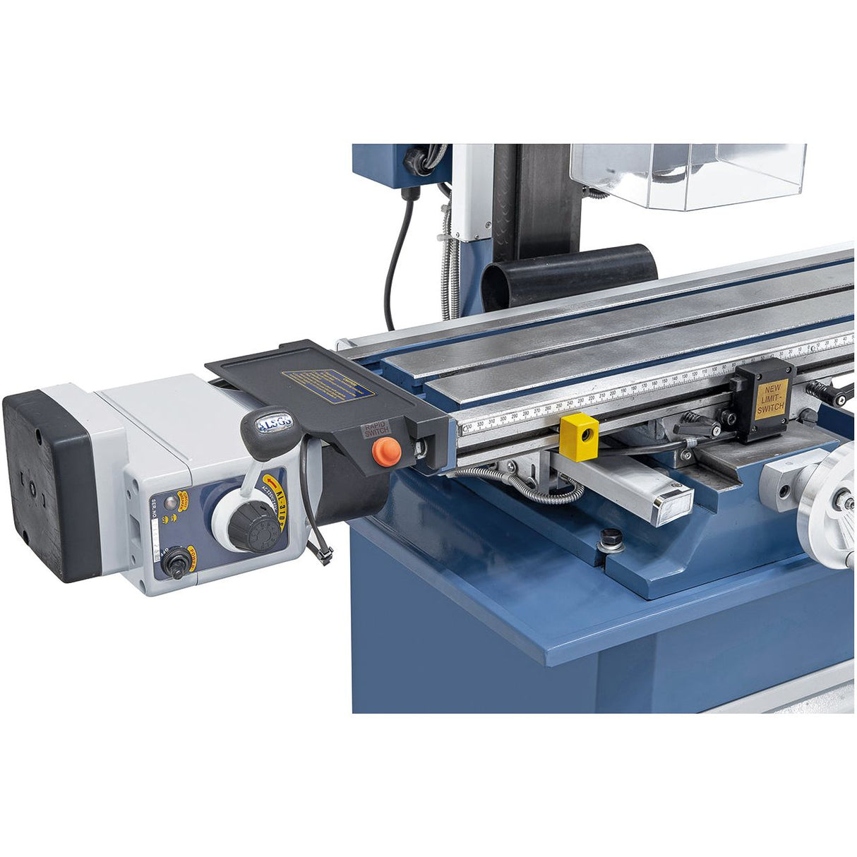 BERNARDO Bohr- und Fräsmaschine – Modell KF 26 L Top mit Vorschub inkl. 3-Achs Digitalanzeige DT 40
