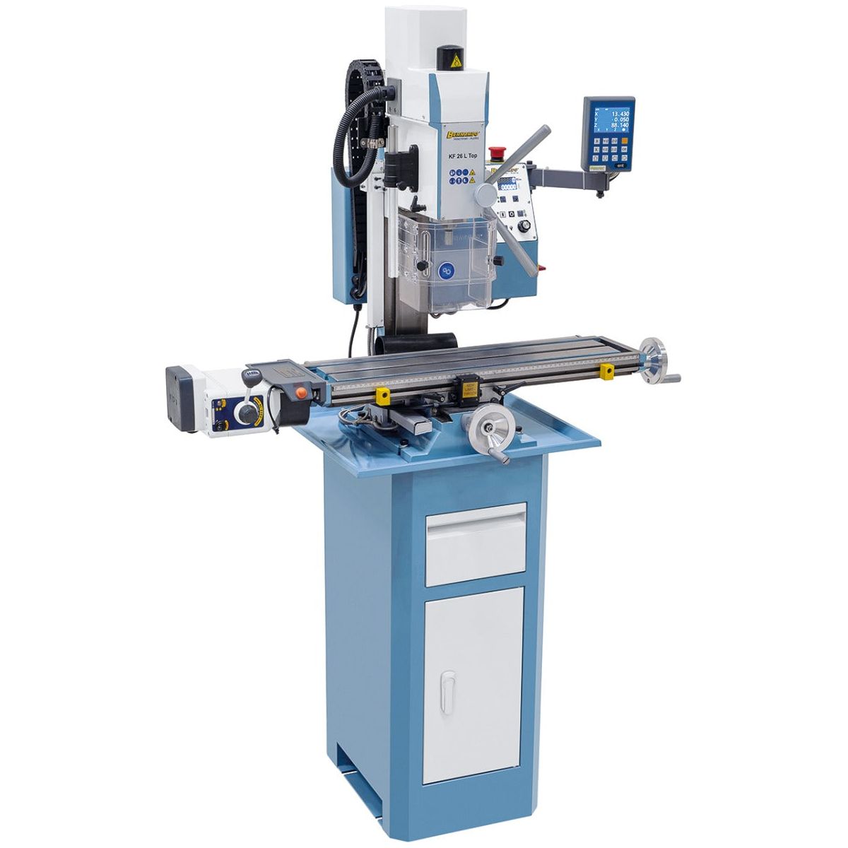 BERNARDO Bohr- und Fräsmaschine – Modell KF 26 L Top mit Vorschub inkl. 3-Achs Digitalanzeige DT 40