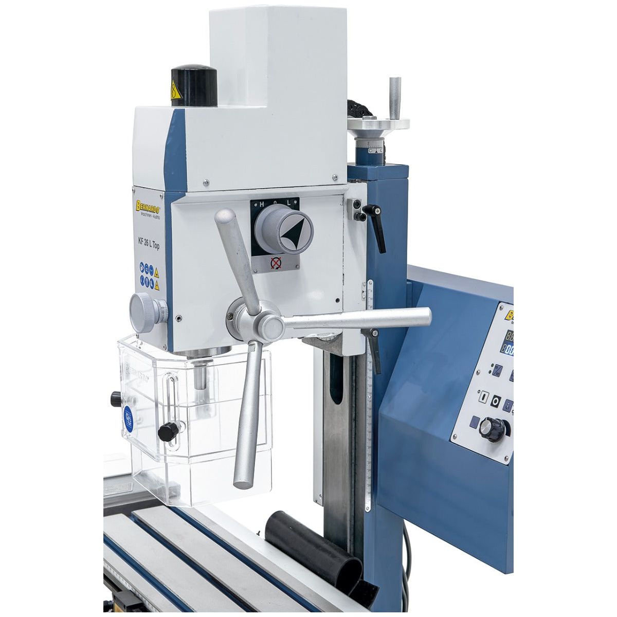 BERNARDO Bohr- und Fräsmaschine – Modell KF 26 L Top mit Vorschub inkl. 3-Achs Digitalanzeige DT 40