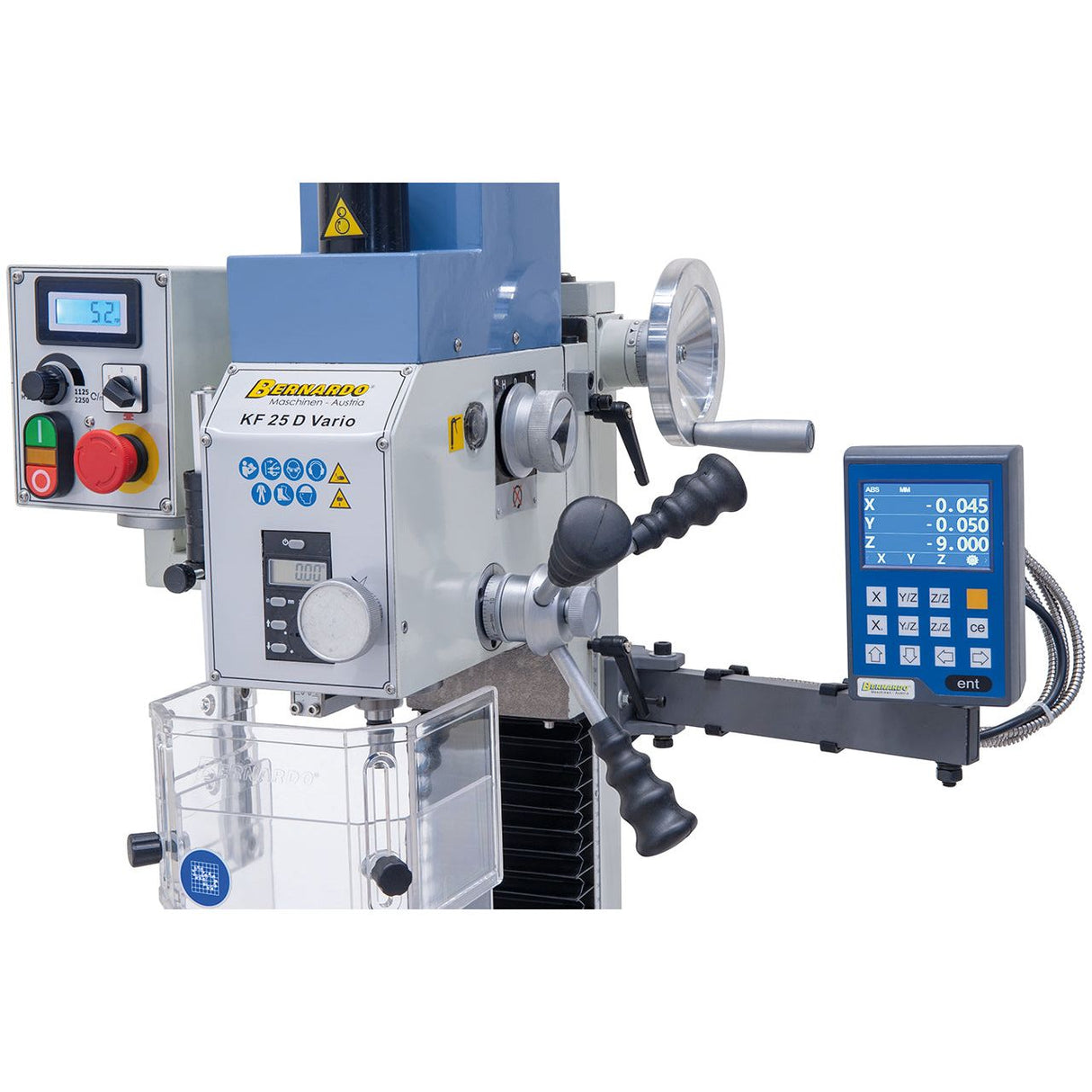BERNARDO Bohr- und Fräsmaschine – Modell KF 25 D Vario inkl. 3-Achs Digitalanzeige DT 40