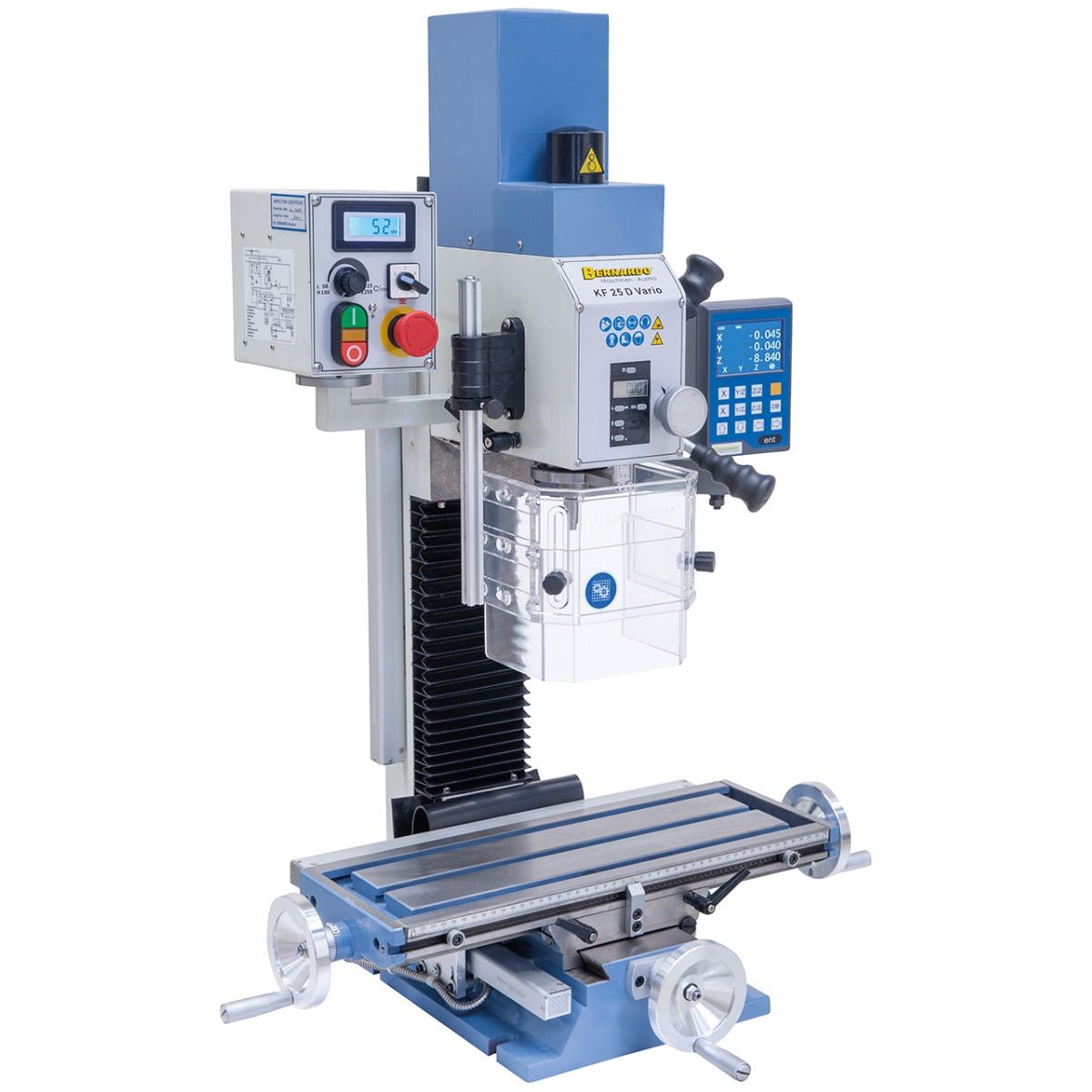 BERNARDO Bohr- und Fräsmaschine – Modell KF 25 D Vario inkl. 3-Achs Digitalanzeige DT 40