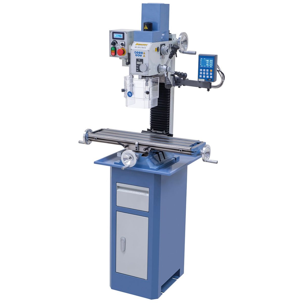 BERNARDO Bohr- und Fräsmaschine – Modell KF 25 L Vario inkl. 3-Achs Digitalanzeige DT 40