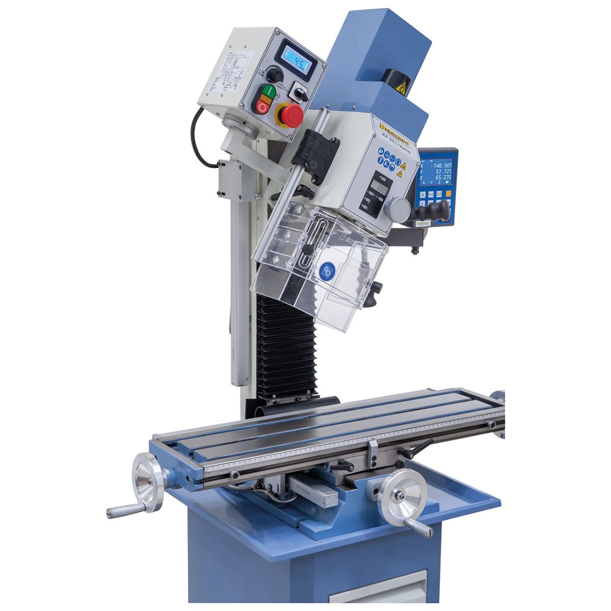 BERNARDO Bohr- und Fräsmaschine – Modell KF 25 L Vario inkl. 3-Achs Digitalanzeige DT 40