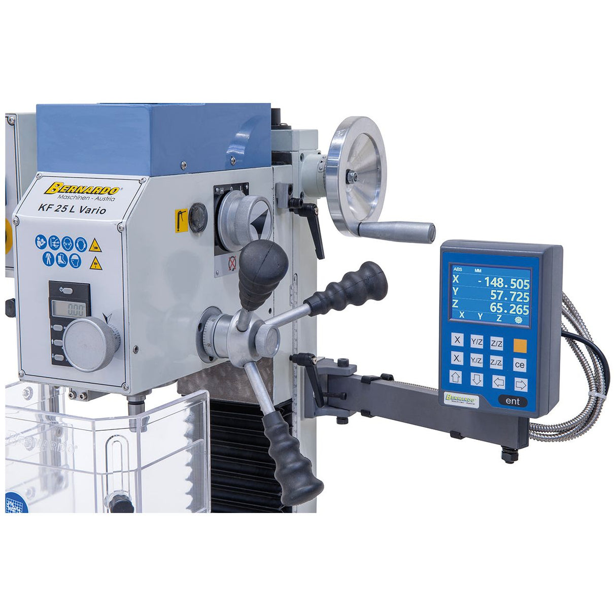 BERNARDO Bohr- und Fräsmaschine – Modell KF 25 L Vario inkl. 3-Achs Digitalanzeige DT 40