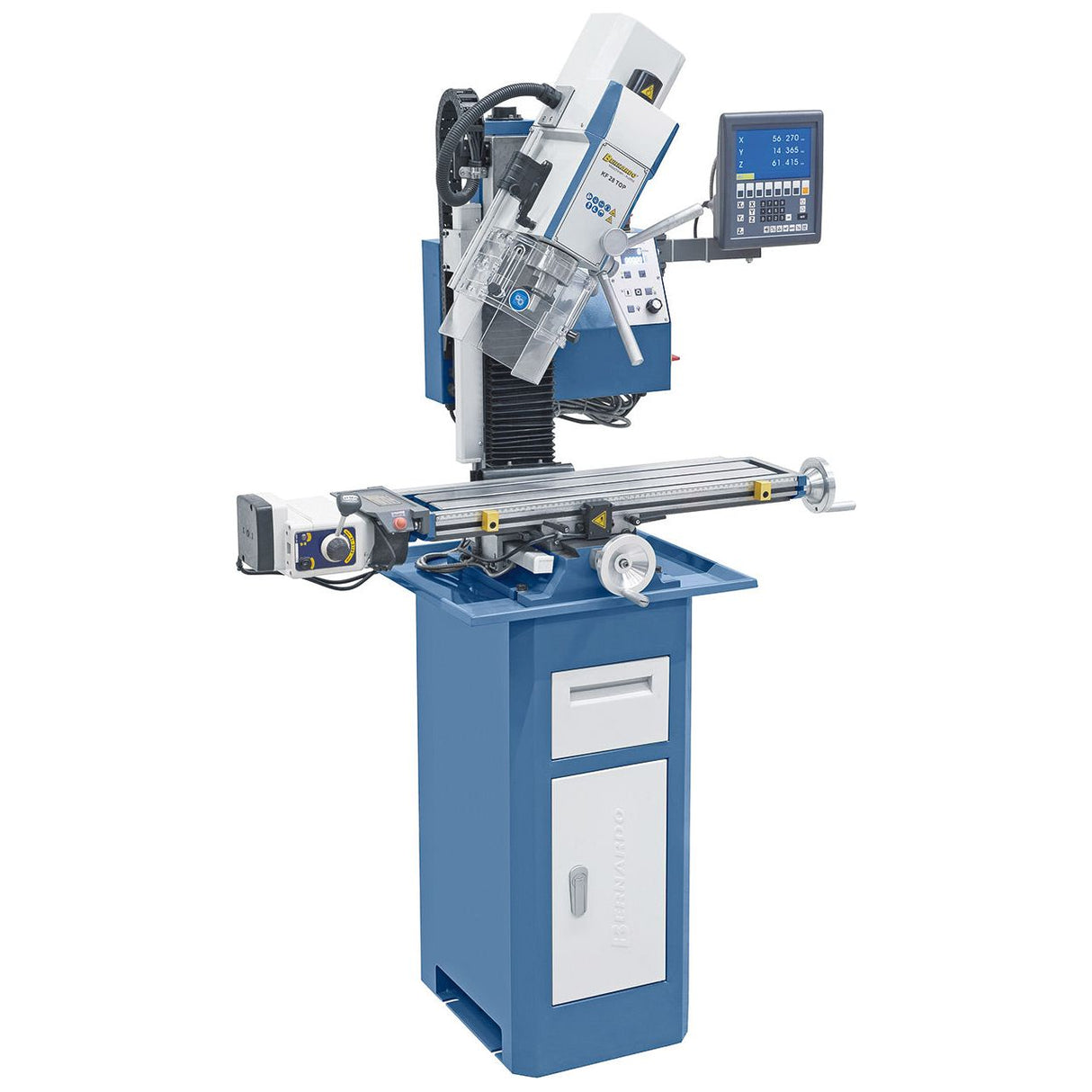BERNARDO Bohr- und Fräsmaschine – Modell KF 28 Top mit Vorschub inkl. 3-Achs Digitalanzeige
