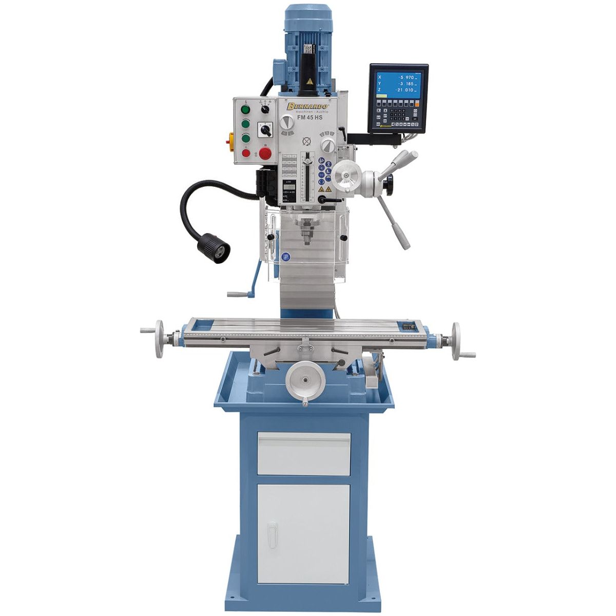 BERNARDO Bohr- und Fräsmaschine – Modell FM 45 HS inkl. 3-Achs-Digitalanzeige ES-12 V