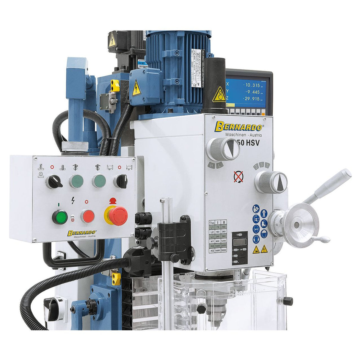 BERNARDO Bohr- und Fräsmaschine – Modell FM 50 HSV inkl. 3-Achs-Digitalanzeige ES-12 V