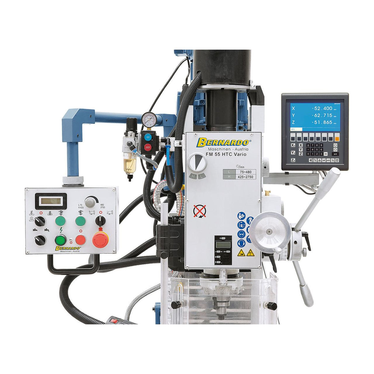 BERNARDO Bohr- und Fräsmaschine – Modell FM 55 HTC Vario inkl. 3-Achs-Digitalanzeige ES-12 V