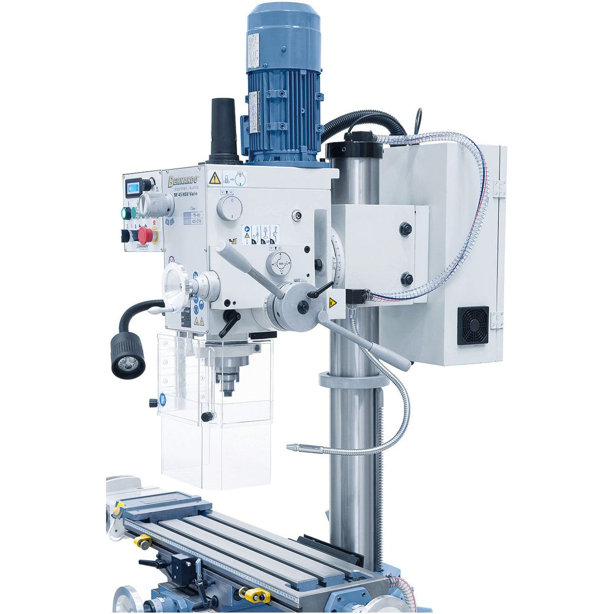 BERNARDO Bohr- und Fräsmaschine – Modell BF 45 HSV Vario inkl. Vorschub f. x-Achse