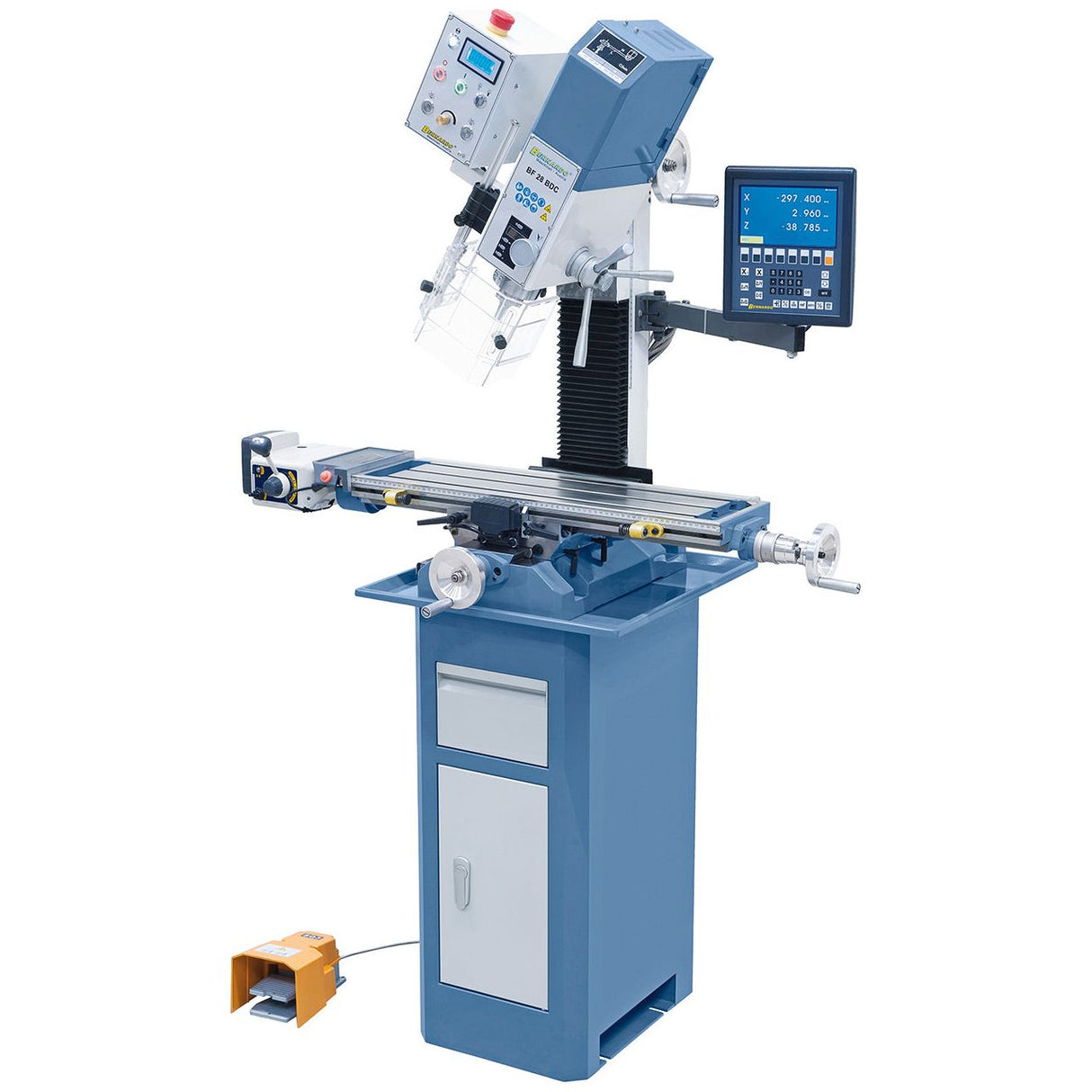 BERNARDO Bohr- und Fräsmaschine – Modell BF 28 BDC mit Vorschub inkl. 3-Achs-Digitalanzeige ES-12 V