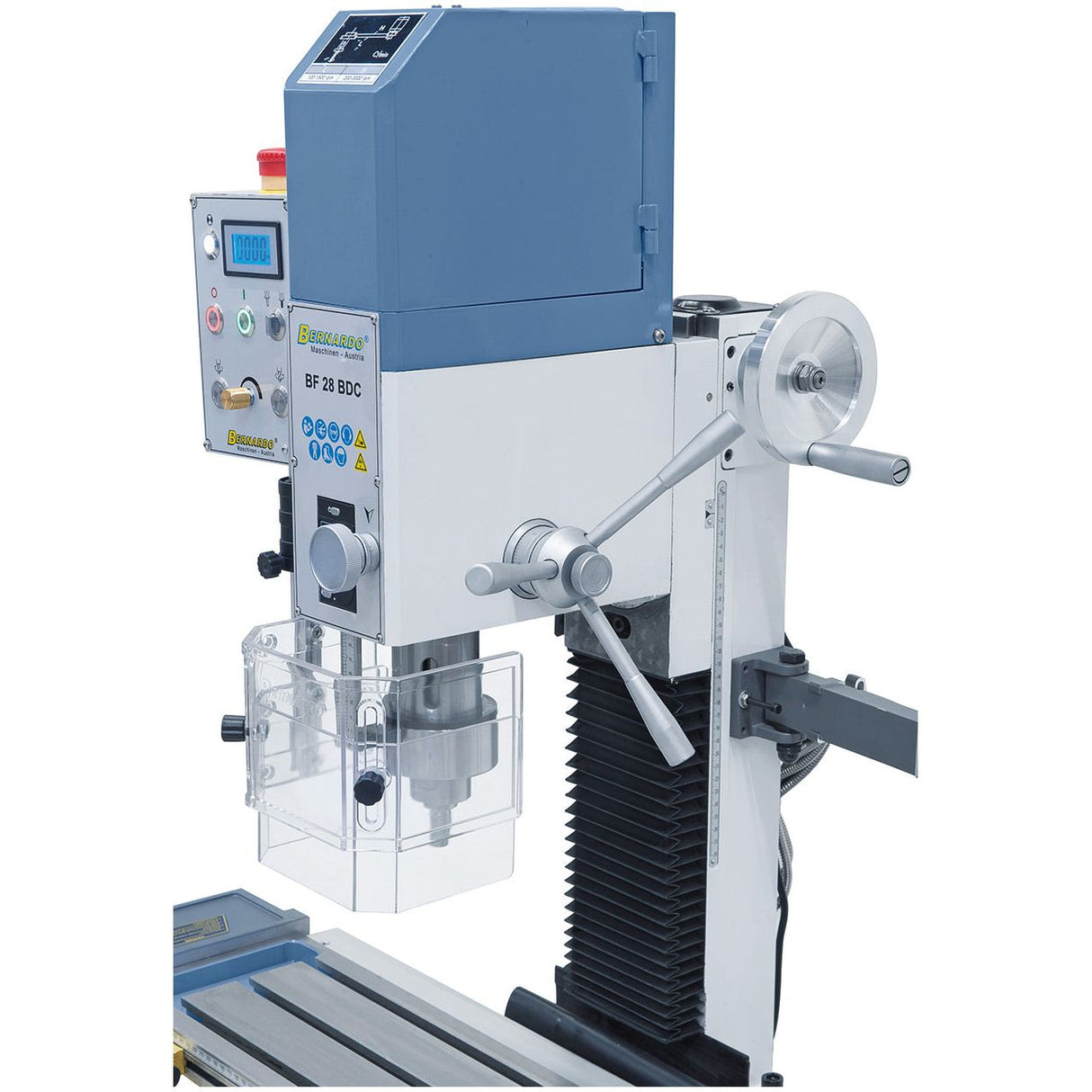 BERNARDO Bohr- und Fräsmaschine – Modell BF 28 BDC mit Vorschub inkl. 3-Achs-Digitalanzeige ES-12 V