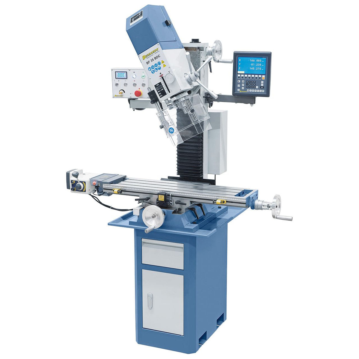 BERNARDO Bohr- und Fräsmaschine – Modell BF 35 BDC mit Vorschub inkl. 3-Achs-Digitalanzeige ES-12 V