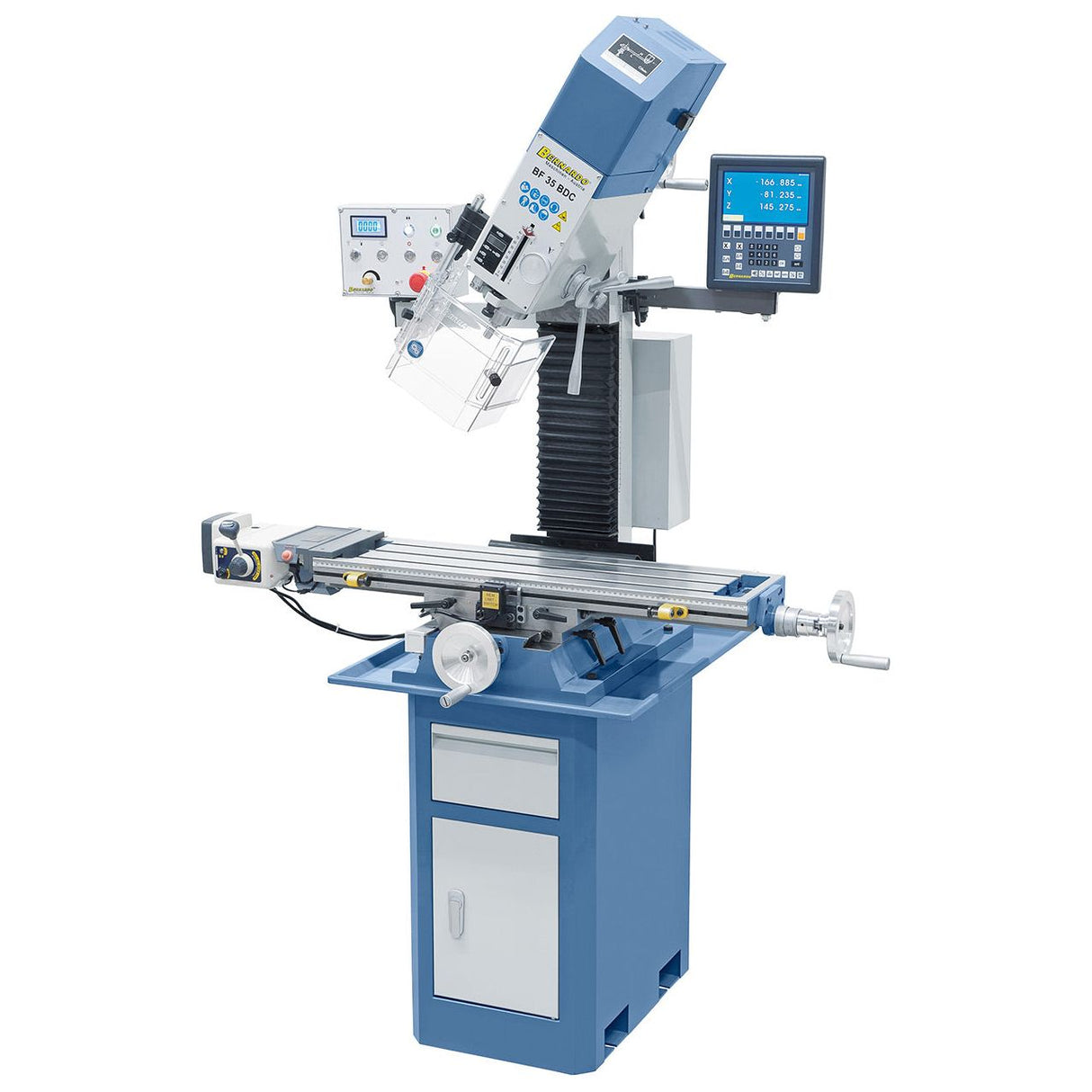 BERNARDO Bohr- und Fräsmaschine – Modell BF 35 BDC mit Vorschub inkl. 3-Achs-Digitalanzeige ES-12 V