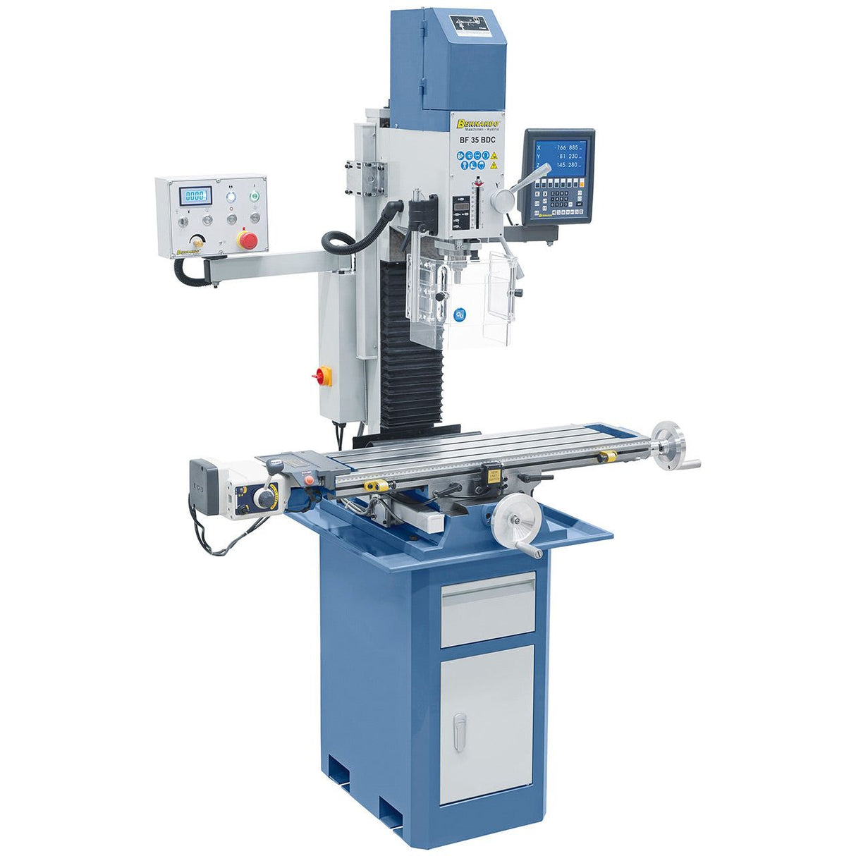 BERNARDO Bohr- und Fräsmaschine – Modell BF 35 BDC mit Vorschub inkl. 3-Achs-Digitalanzeige ES-12 V