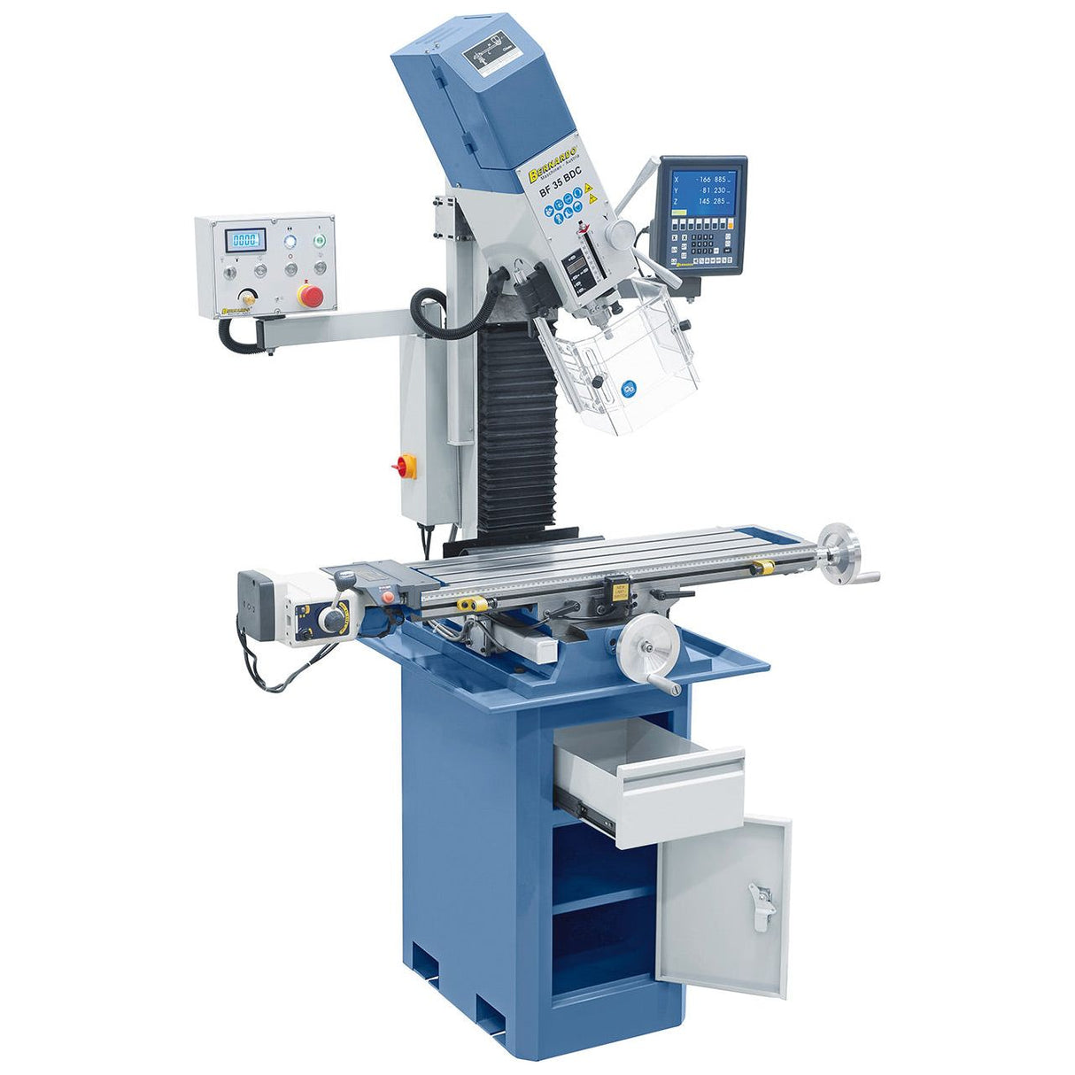 BERNARDO Bohr- und Fräsmaschine – Modell BF 35 BDC mit Vorschub inkl. 3-Achs-Digitalanzeige ES-12 V