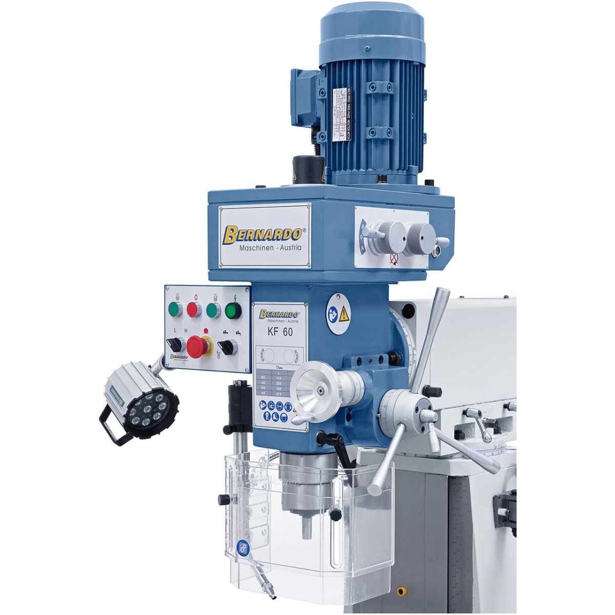 BERNARDO Bohr- und Fräsmaschine – Modell KF 60 - 1000 inkl. 3-Achs-Digitalanzeige ES-12 V und Vorschub f. y-Achse