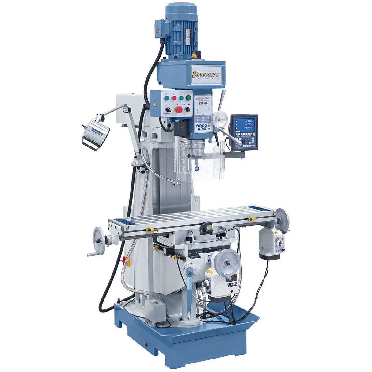 BERNARDO Bohr- und Fräsmaschine – Modell KF 60 - 1000 inkl. 3-Achs-Digitalanzeige ES-12 V und Vorschub f. y-Achse