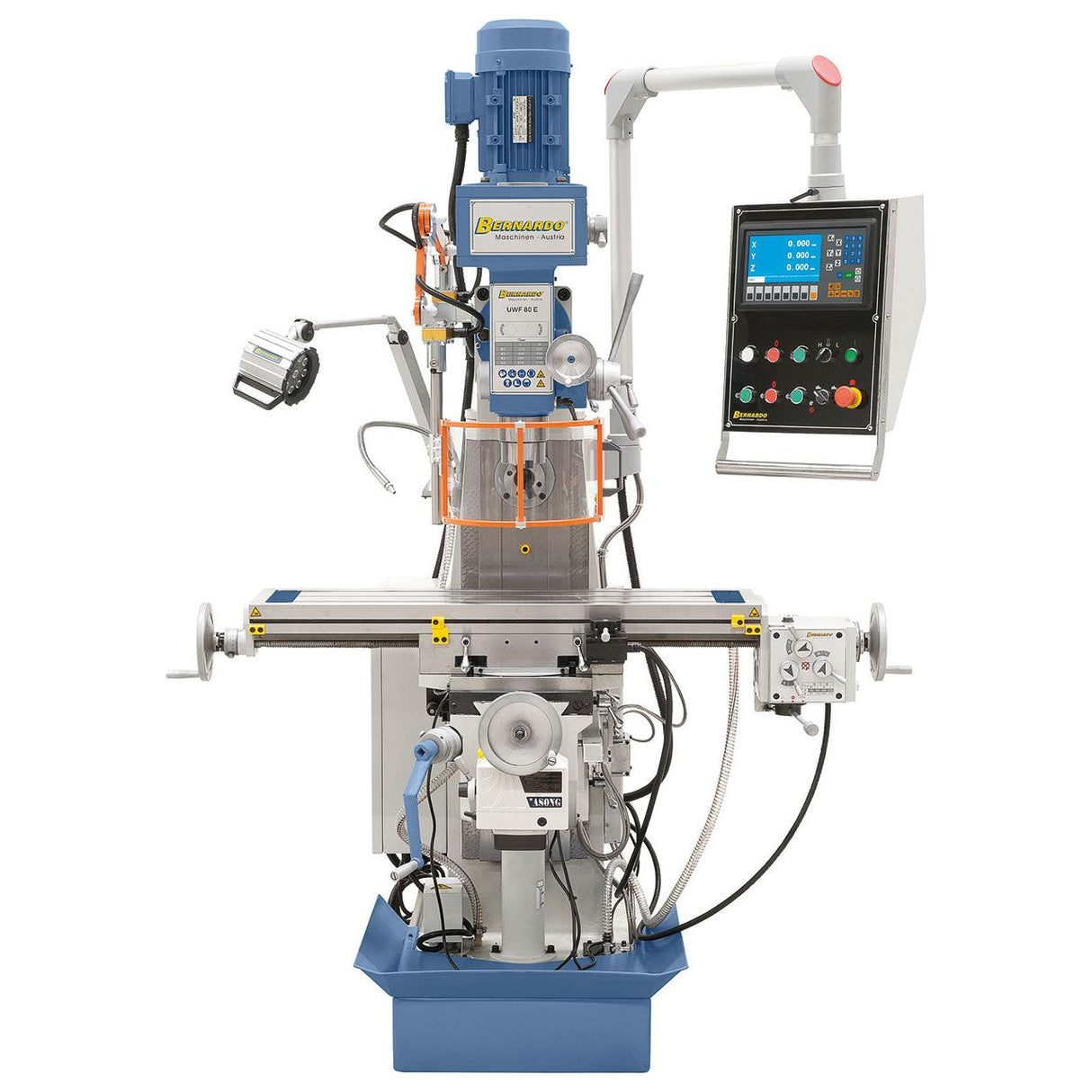 BERNARDO Universalfräsmaschine – Modell UWF 80 E inkl. 3-Achs-Digitalanzeige ES-12 H und y-Vorschub
