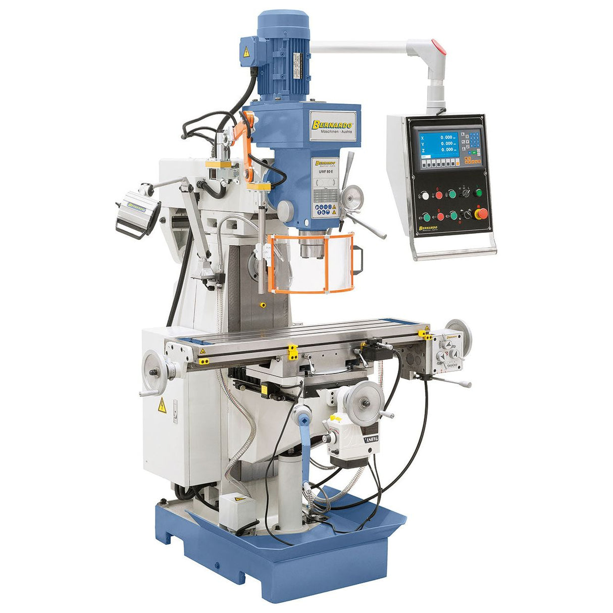 BERNARDO Universalfräsmaschine – Modell UWF 80 E inkl. 3-Achs-Digitalanzeige ES-12 H und y-Vorschub