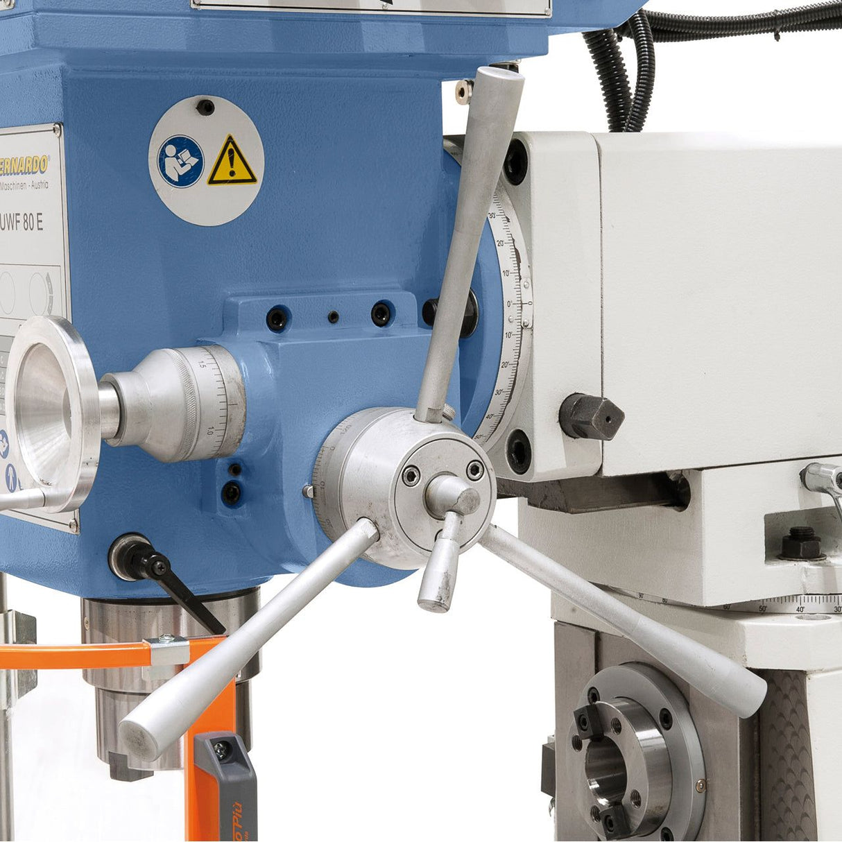 BERNARDO Universalfräsmaschine – Modell UWF 80 E inkl. 3-Achs-Digitalanzeige ES-12 H und y-Vorschub