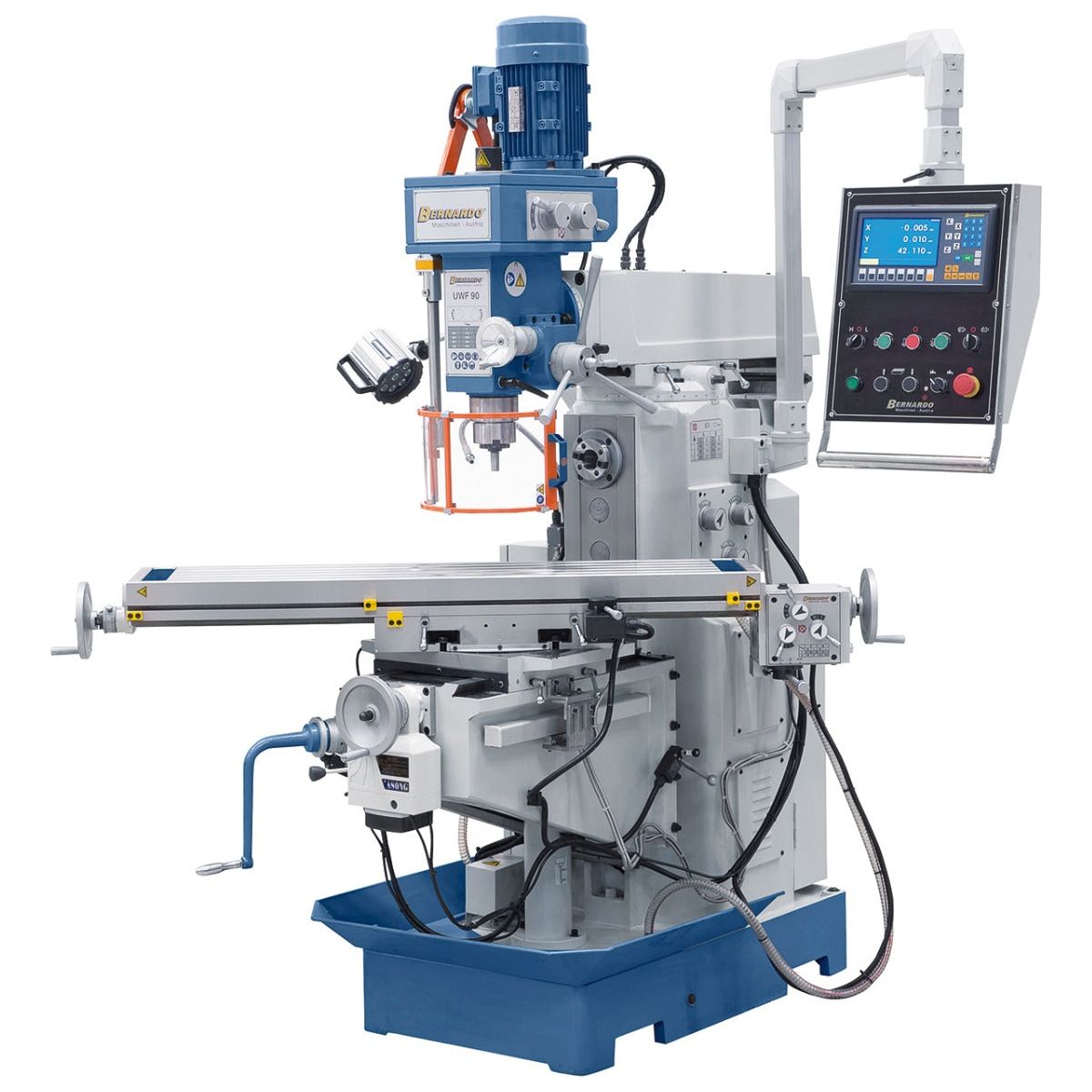 BERNARDO Universalfräsmaschine – Modell UWF 90 - 1270 inkl. 3-Achs-DRO ES-12 H und pneumat. Werkzeugklemmung
