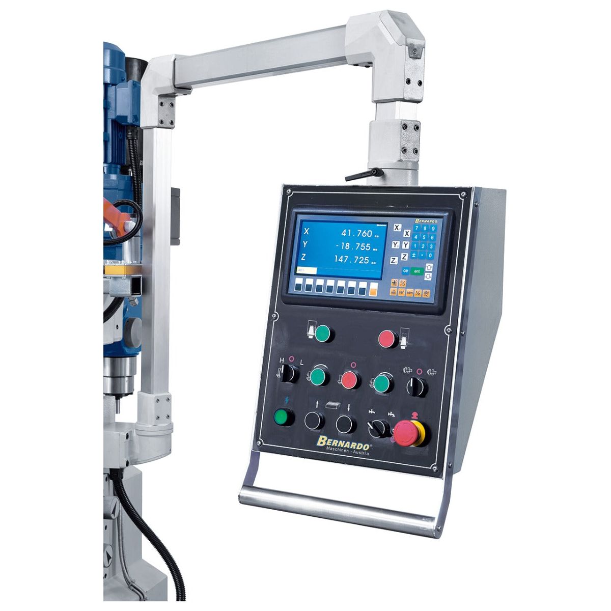 BERNARDO Universalfräsmaschine – Modell UWF 90 inkl. 3-Achs-DRO ES-12 H und pneumat. WK-Klemmung