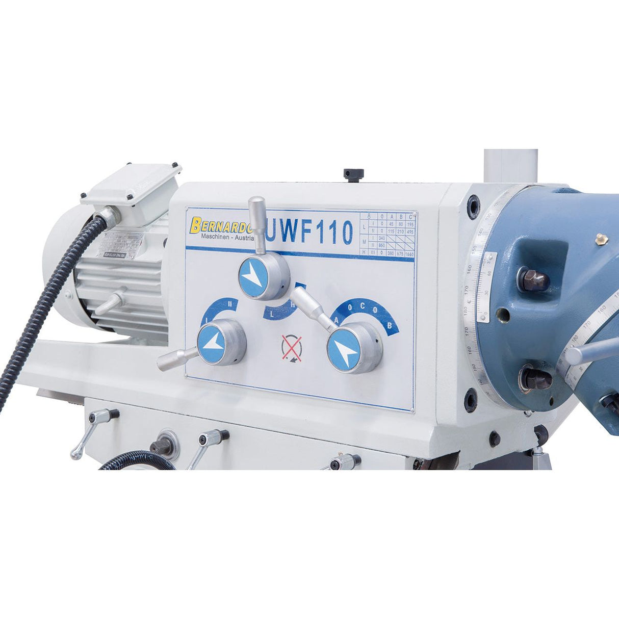 BERNARDO Universalfräsmaschine – Modell UWF 110 inkl. 3-Achs-Digitalanzeige ES-12 H *