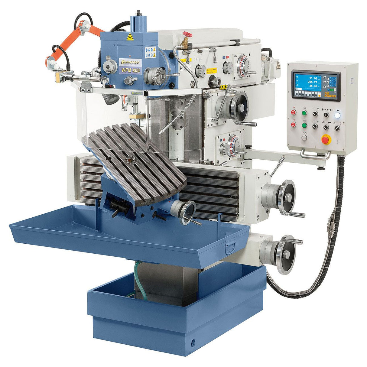 BERNARDO Werkzeugfräsmaschine – Modell WFM 800 inkl. 3-Achs-Digitalanzeige ES-12 H **