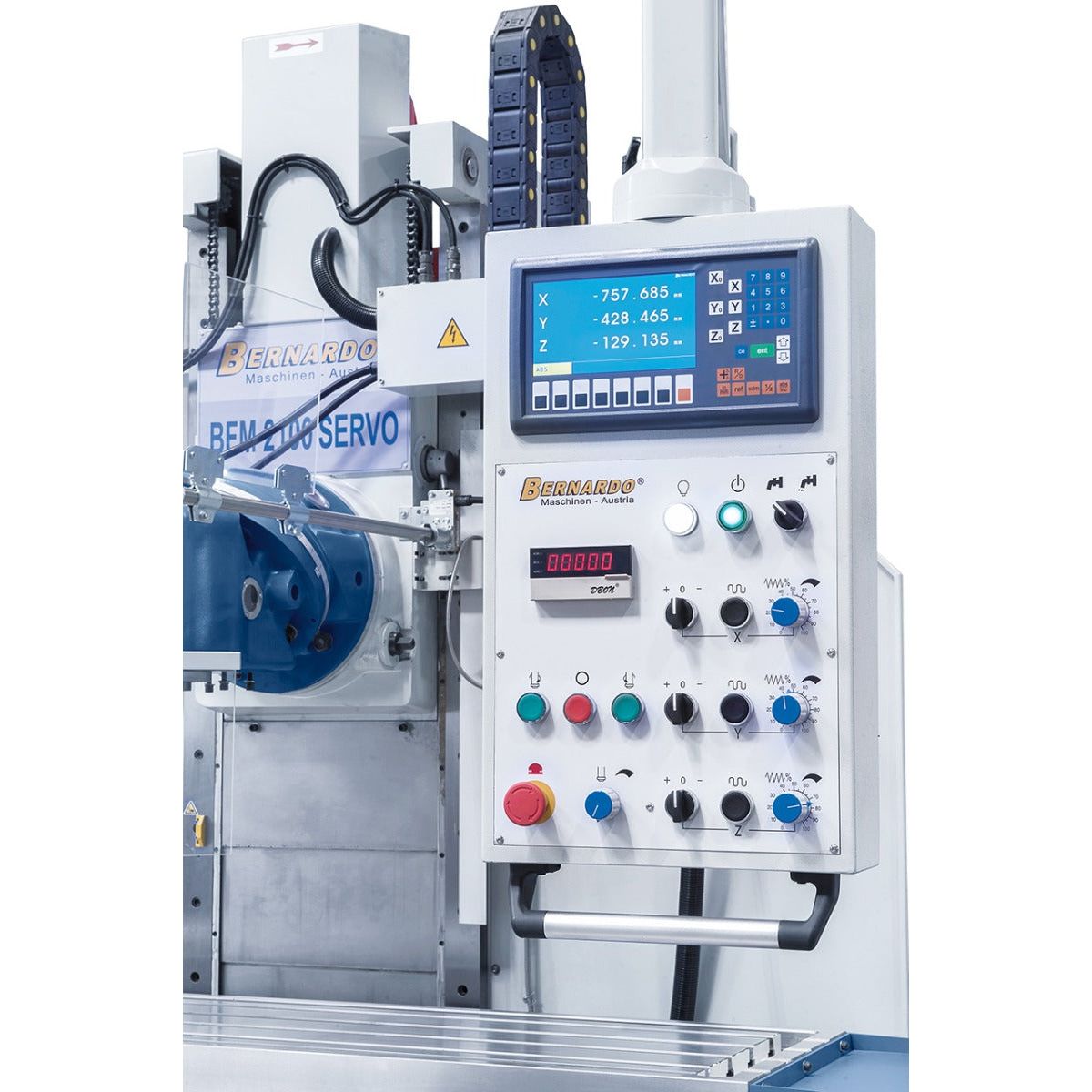 BERNARDO Bettfräsmaschine – Modell BFM 2100 Servo inkl. 3-Achs-Digitalanzeige ES-12 H