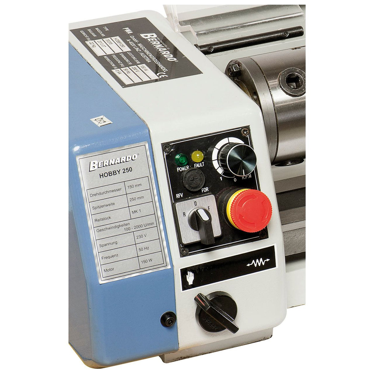BERNARDO Leitspindeldrehmaschine – Modell Hobby 250 / 230 V