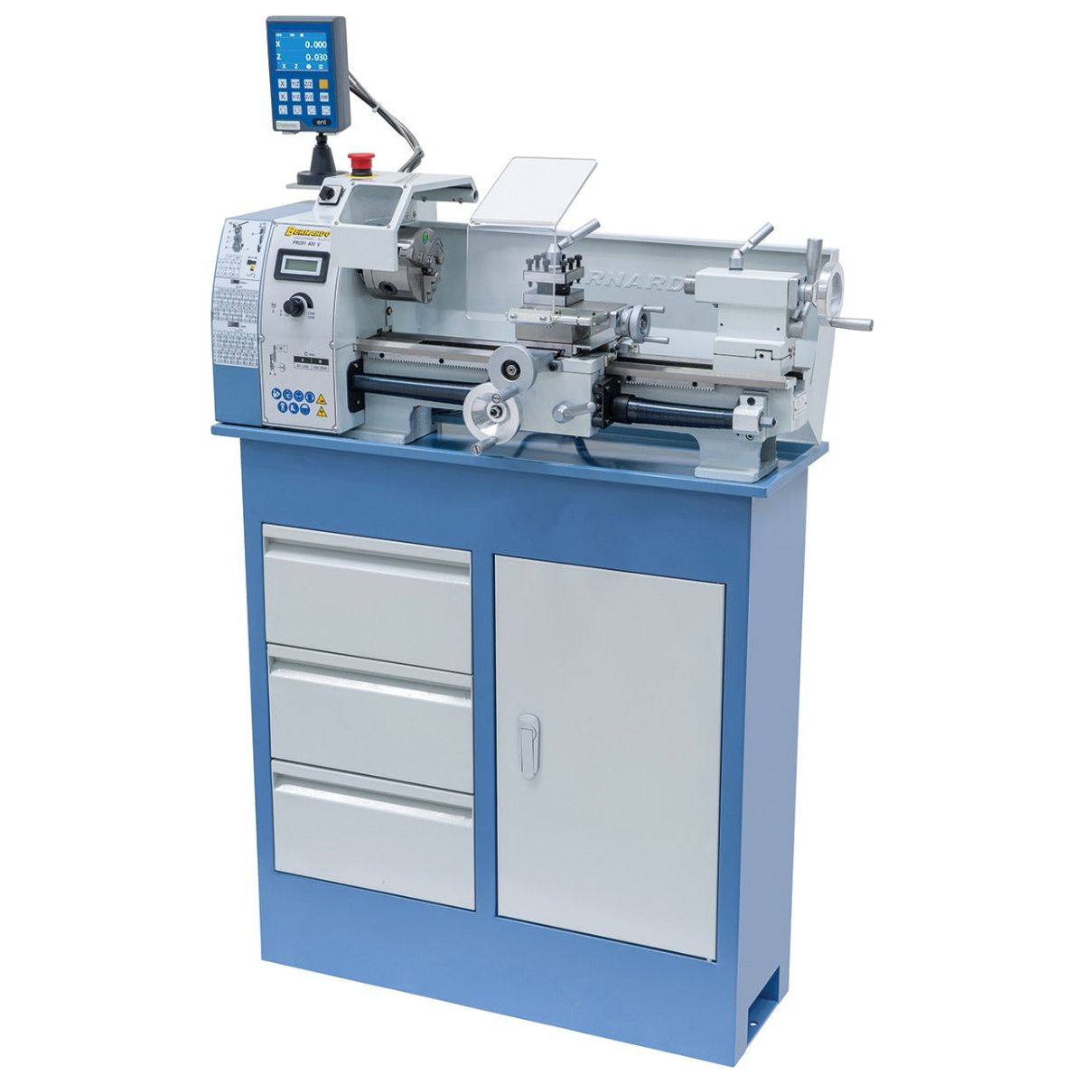 BERNARDO Leitspindeldrehmaschine – Modell Profi 400 V / 230 V inkl. 2-Achs Digitalanzeige DT 40
