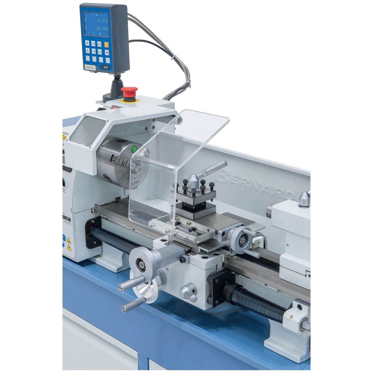 BERNARDO Leitspindeldrehmaschine – Modell Profi 400 V / 230 V inkl. 2-Achs Digitalanzeige DT 40