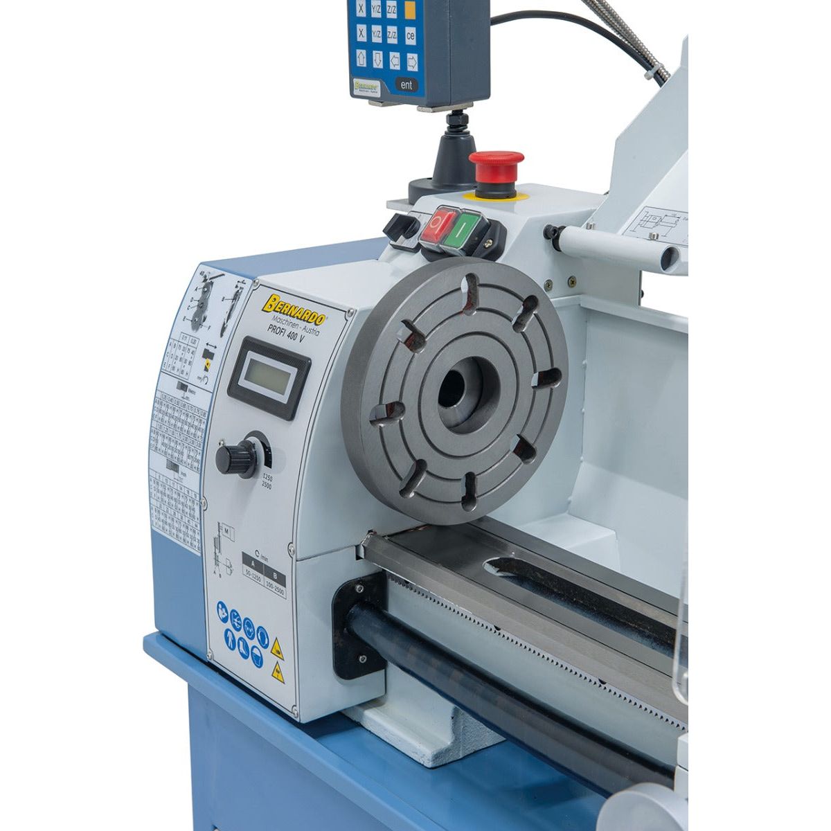 BERNARDO Leitspindeldrehmaschine – Modell Profi 400 V / 230 V inkl. 2-Achs Digitalanzeige DT 40