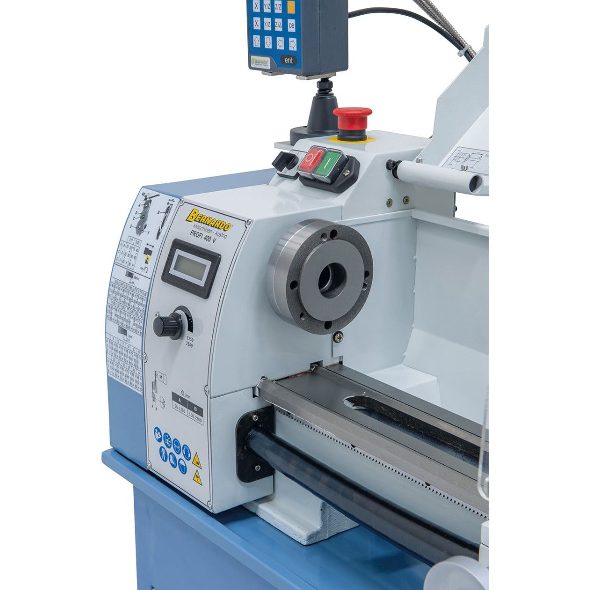 BERNARDO Leitspindeldrehmaschine – Modell Profi 400 V / 230 V inkl. 2-Achs Digitalanzeige DT 40