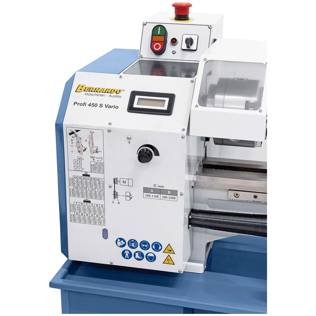 BERNARDO Leitspindeldrehmaschine – Modell Profi 450 S Vario / 230 V